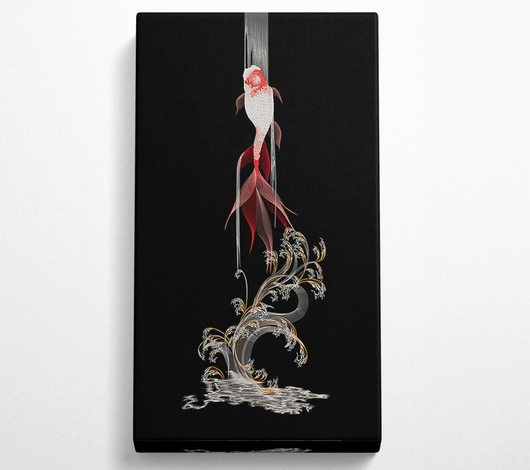  A Canvas Print of Black Koi Fish Canvas Wall Art