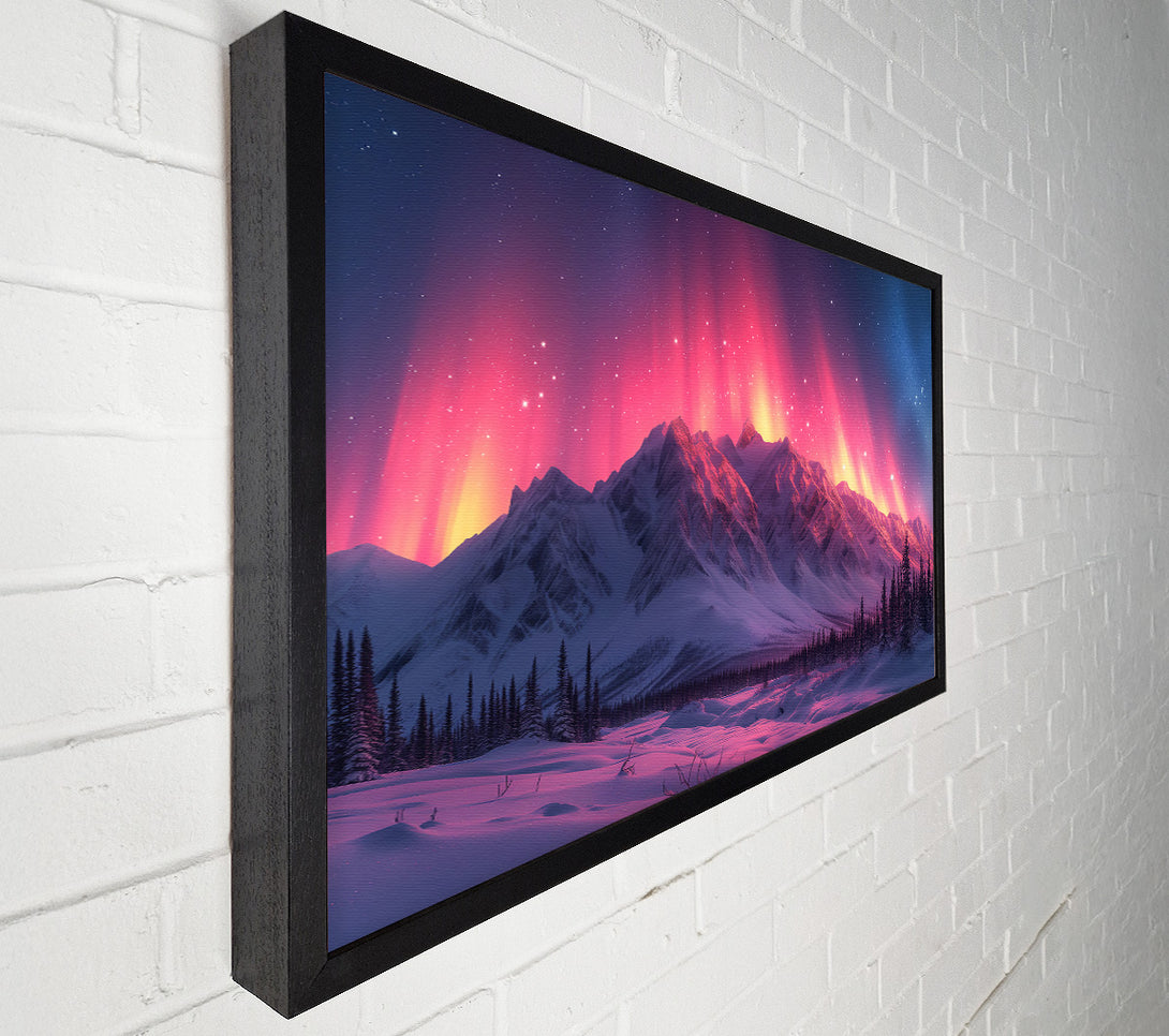  A Canvas Print of Pink Northern Lights Canvas Wall Art