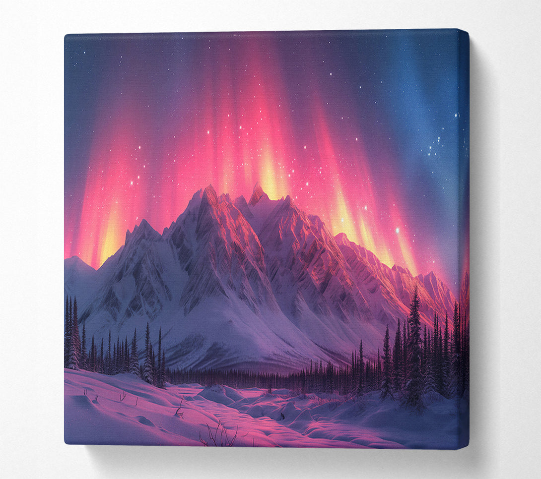  A Canvas Print of Pink Northern Lights Canvas Wall Art