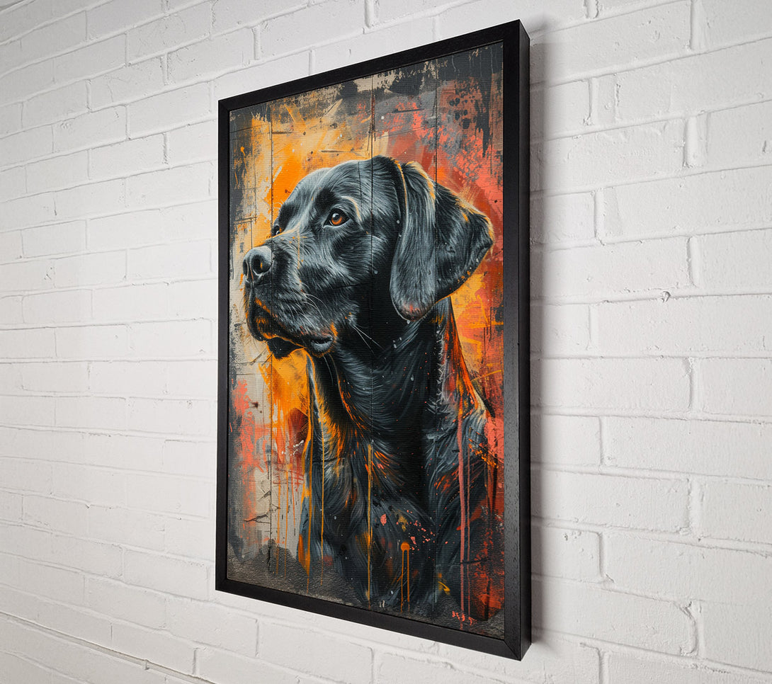  A Canvas Print of Black Lab Canvas Art