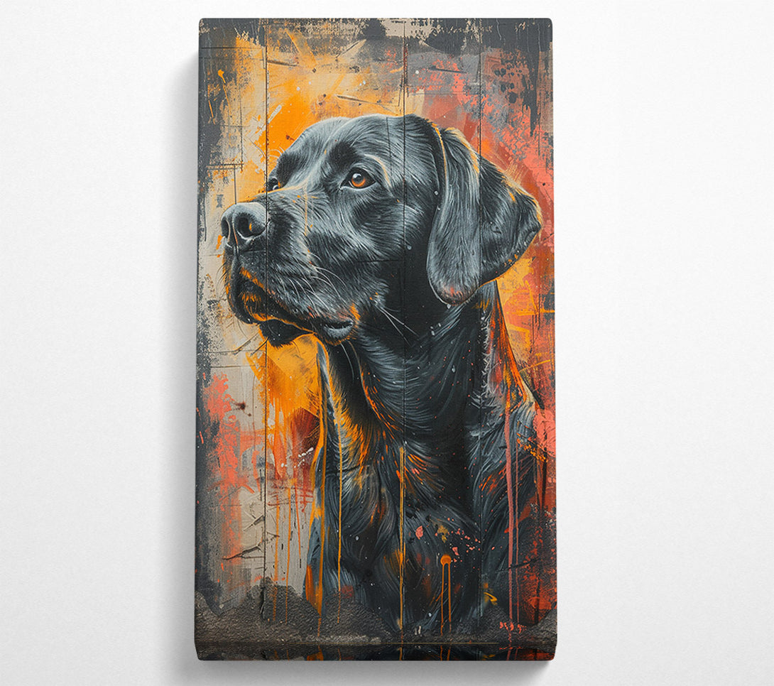  A Canvas Print of Black Lab Canvas Art