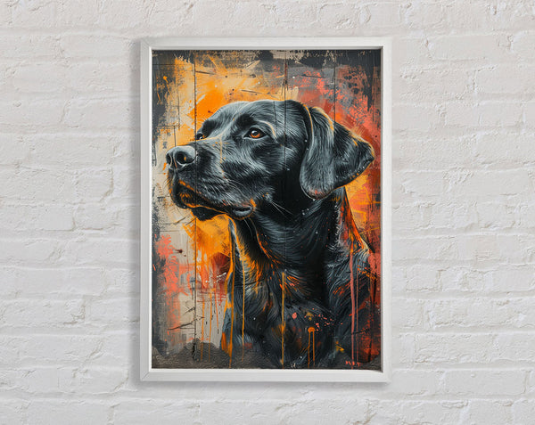 White Lab Framed Print