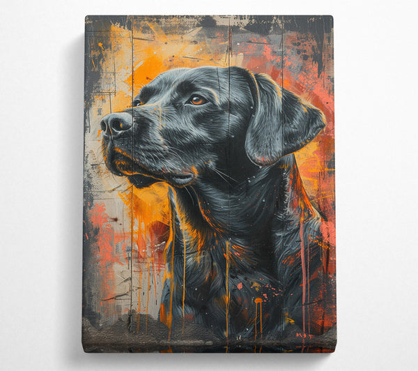  A Canvas Print of Black Lab Canvas Art