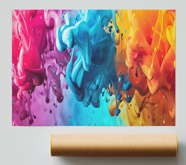 Azure Ink Symphony Print