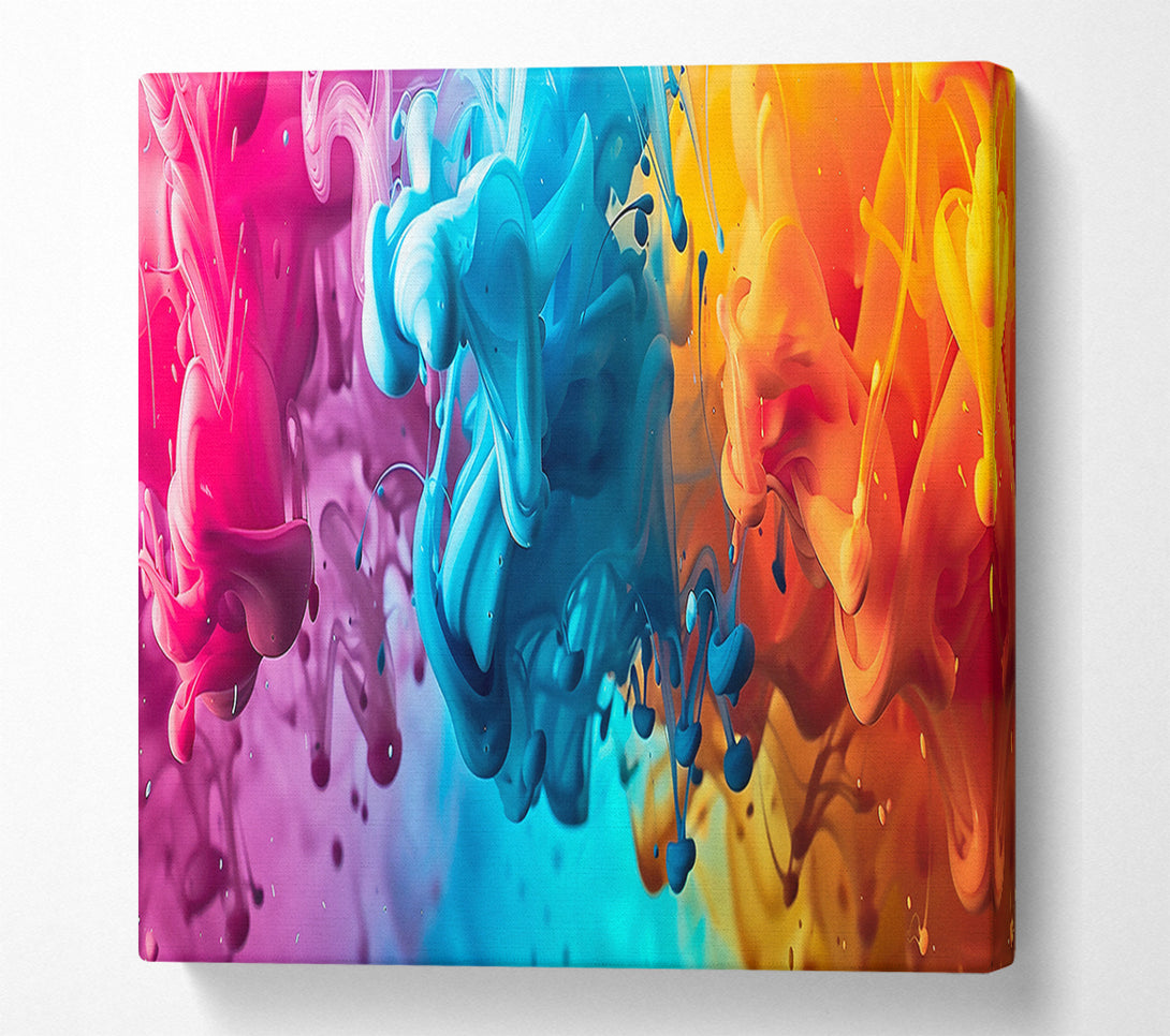 A Canvas Print of Azure Ink Symphony Canvas Print