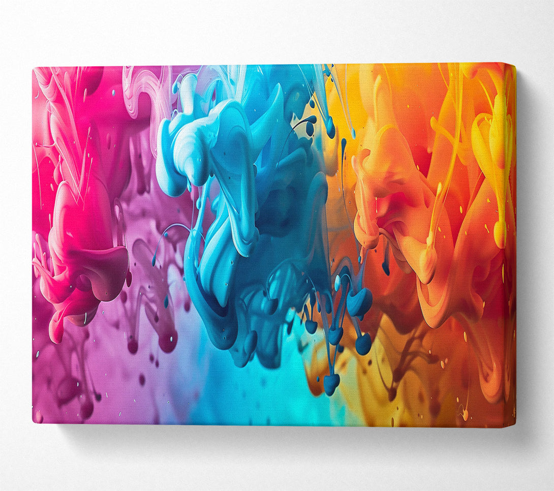  A Canvas Print of Azure Ink Symphony Canvas Print