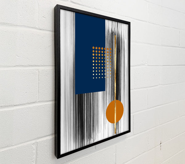 Black Lines  Blue And Orange