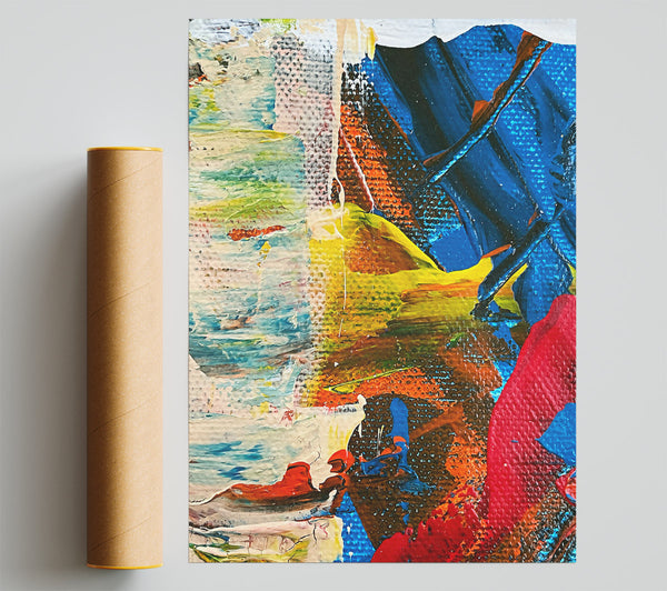 Blue Abstract Swirl Giclee Print