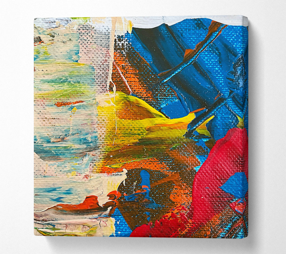  A Canvas Print of Blue Abstract Swirl Canvas Wall Art