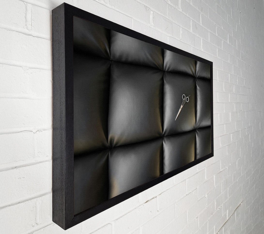  A Canvas Print of Black Leather Scissors Canvas Wall Art