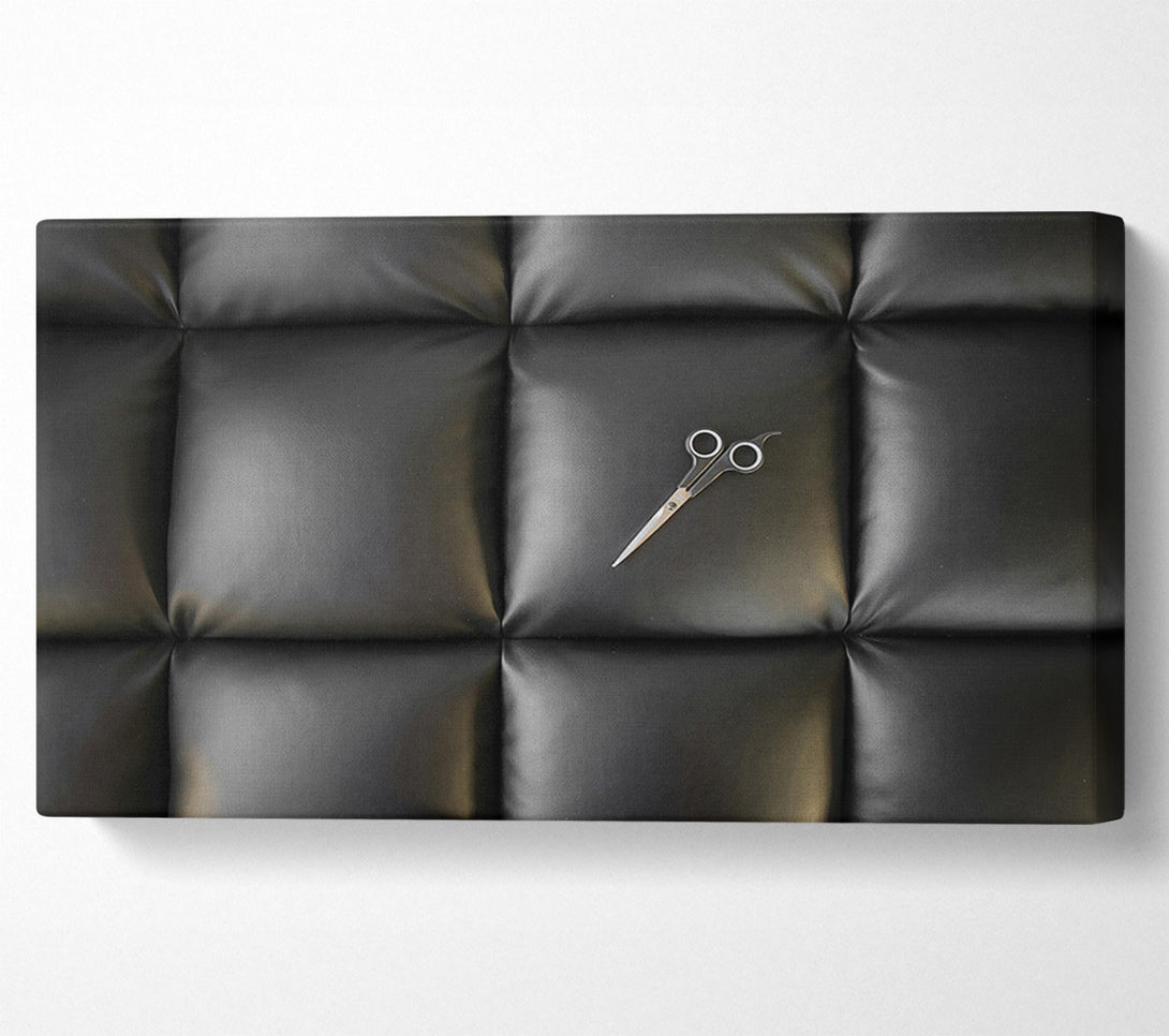  A Canvas Print of Black Leather Scissors Canvas Wall Art