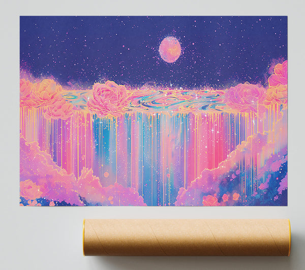 Pink Celestial Dreamscape Giclee Print