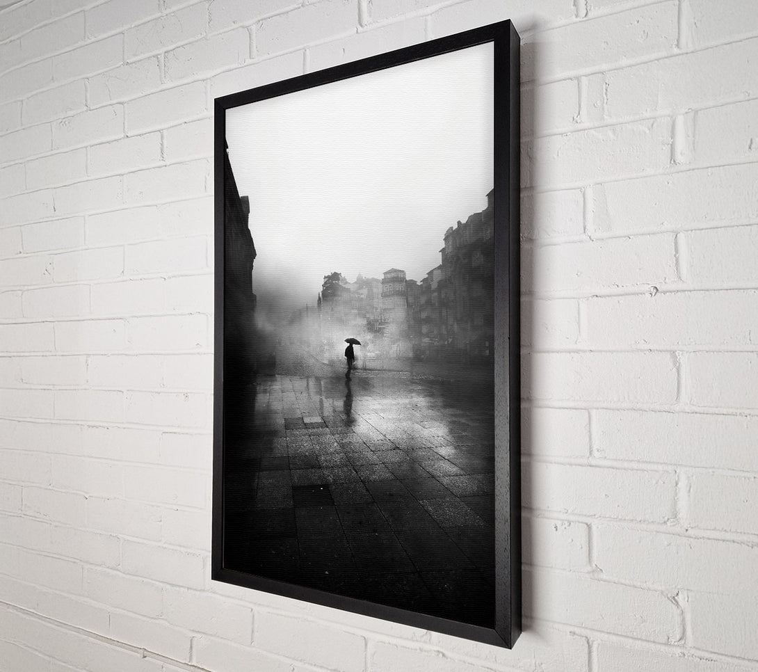  A Canvas Print of Gray City Fog Canvas Art