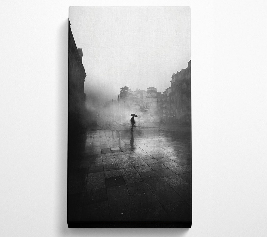  A Canvas Print of Gray City Fog Canvas Art