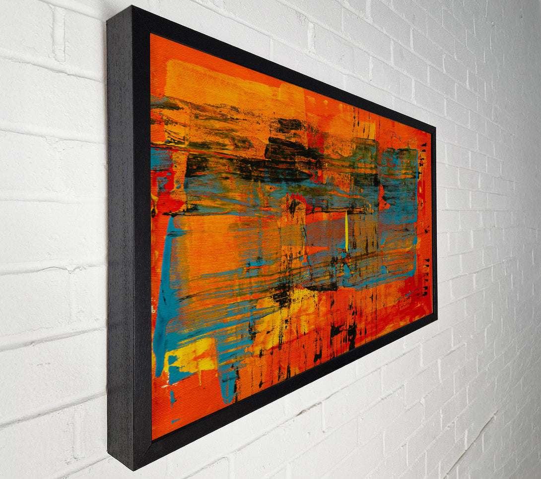  A Canvas Print of Crimson Brushstrokes Symphony Canvas Wall Art