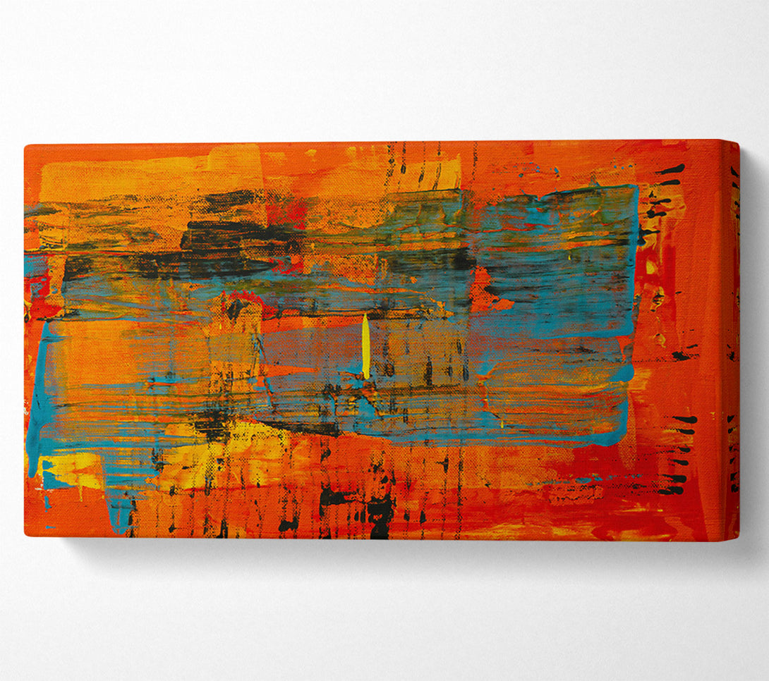  A Canvas Print of Crimson Brushstrokes Symphony Canvas Wall Art