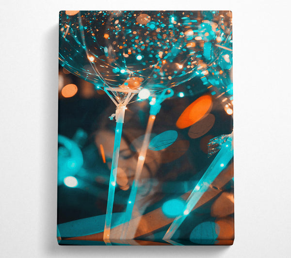  A Canvas Print of Blue Balloon Glow Canvas Print