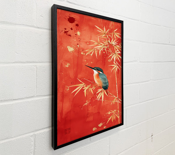 Crimson Kingfisher Perch