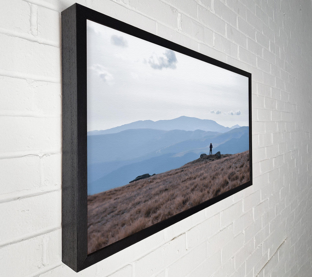  A Canvas Print of Blue Distant Peaks Canvas Print