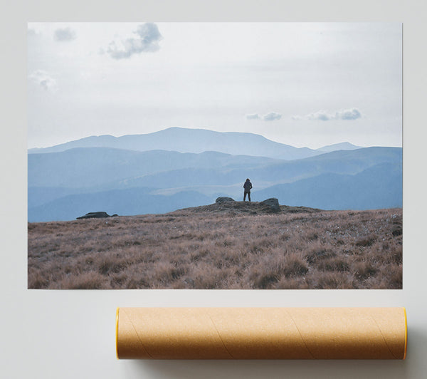 Blue Distant Peaks Print