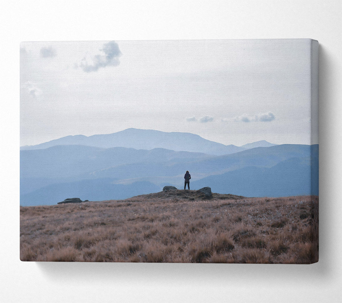  A Canvas Print of Blue Distant Peaks Canvas Print