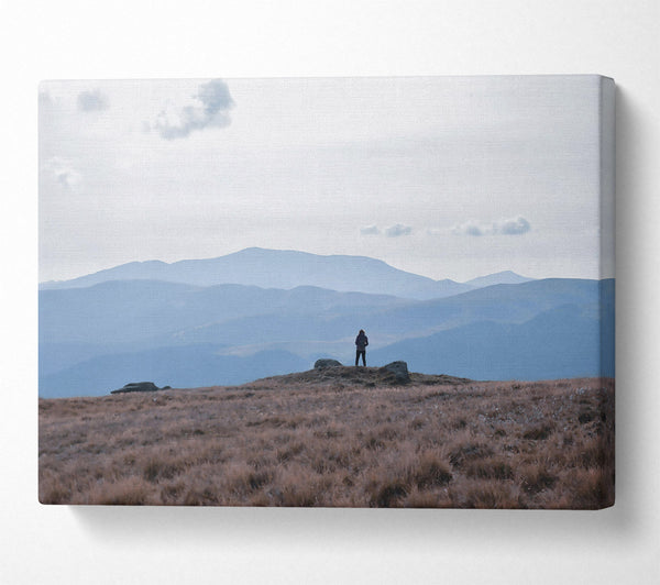  A Canvas Print of Blue Distant Peaks Canvas Print