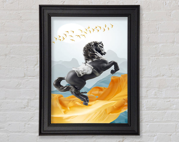 Black Majestic Horse Framed Print