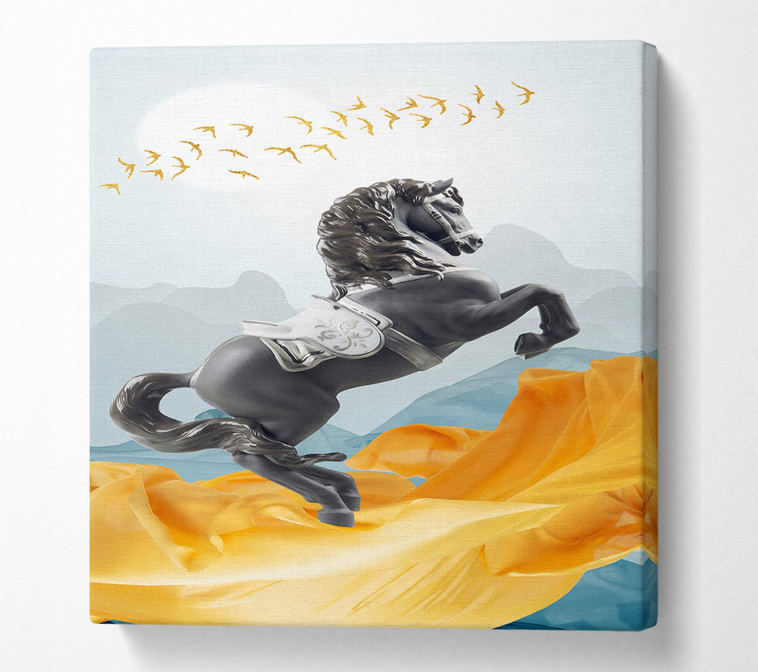  A Canvas Print of Black Majestic Horse Canvas Print