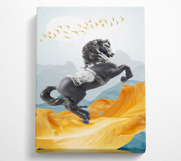  A Canvas Print of Black Majestic Horse Canvas Print