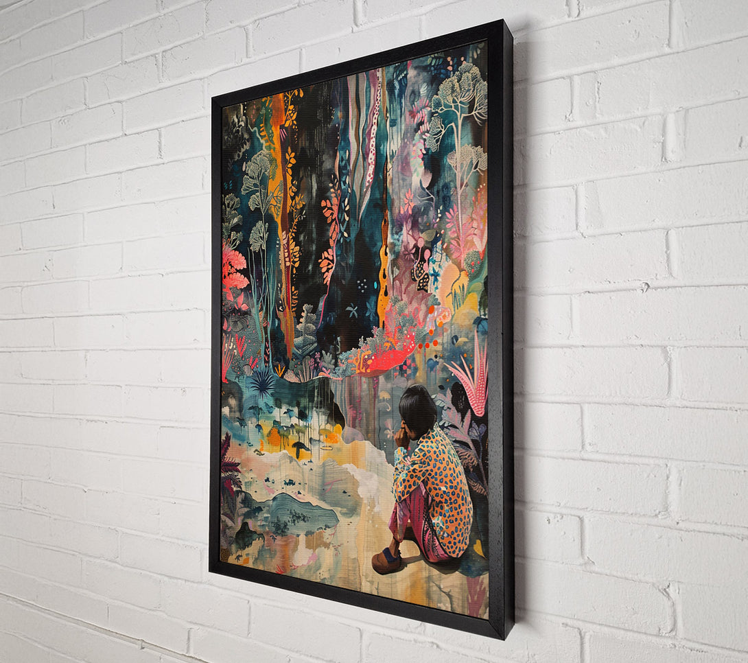 A Canvas Print of Teal Forest Watcher Canvas Print