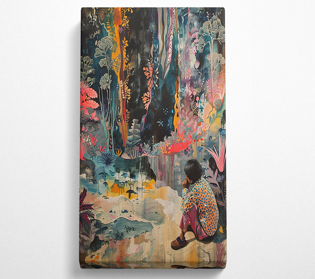 A Canvas Print of Teal Forest Watcher Canvas Print