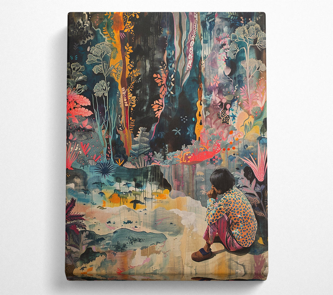  A Canvas Print of Teal Forest Watcher Canvas Print