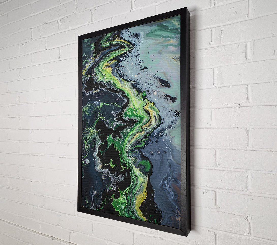  A Canvas Print of Emerald Flowing Abyss Canvas Wall Art