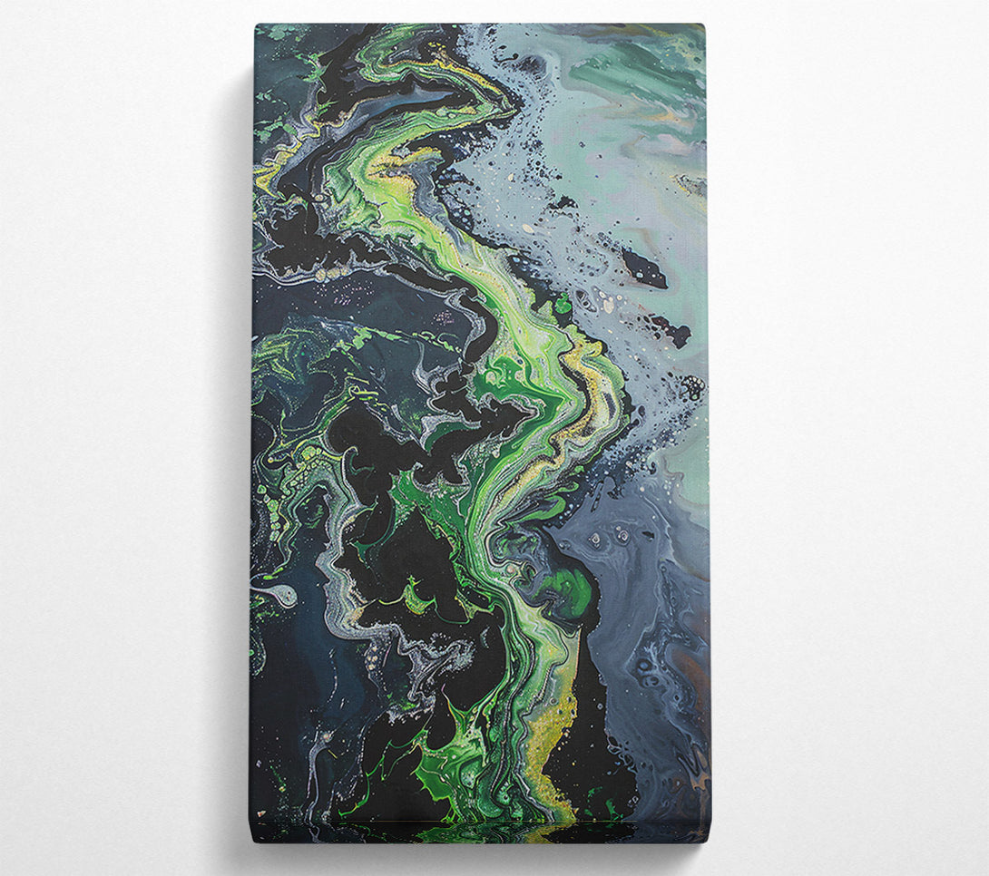  A Canvas Print of Emerald Flowing Abyss Canvas Wall Art