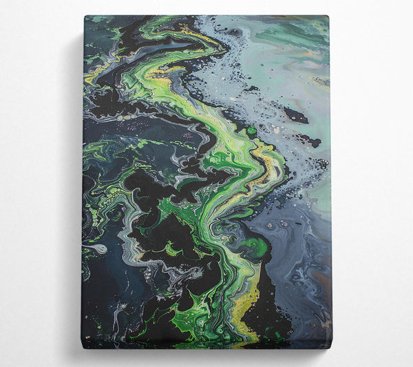  A Canvas Print of Emerald Flowing Abyss Canvas Wall Art