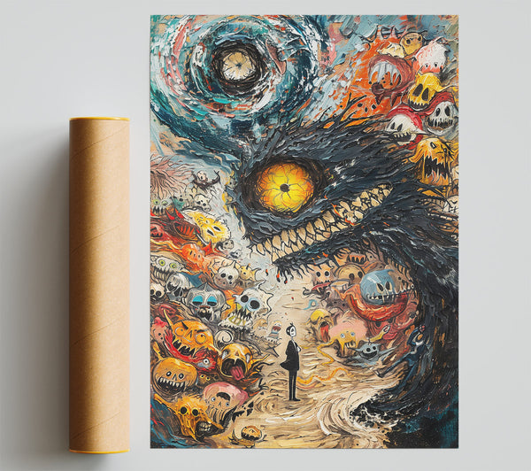 Yellow Eyes Of Fear Print