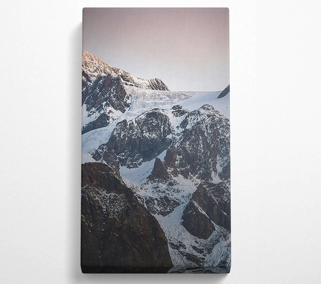  A Canvas Print of White Peaks In Pink Light Canvas Art
