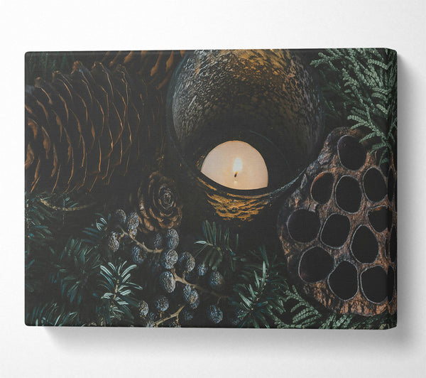  A Canvas Print of Warm Candle Glow Canvas Art