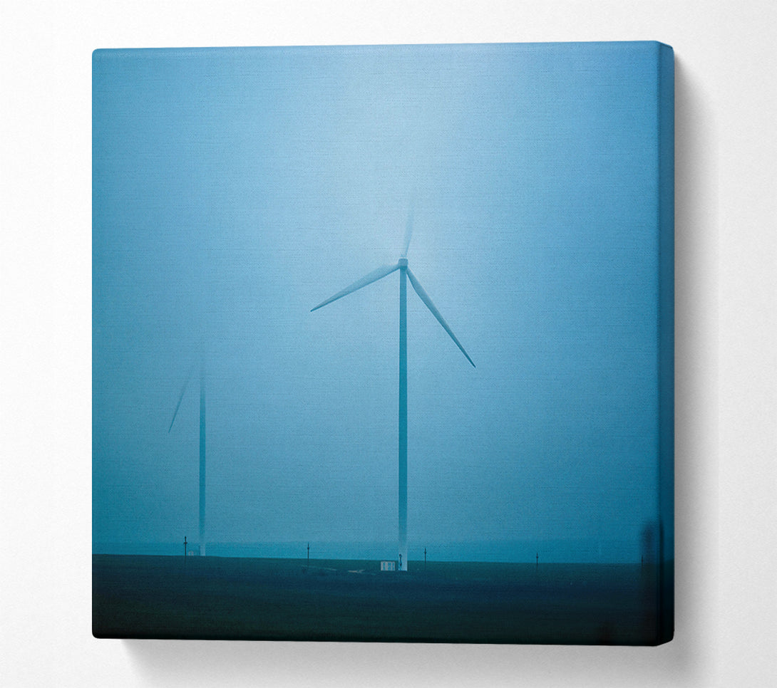 A Canvas Print of Blue Mist Turbine Canvas Print