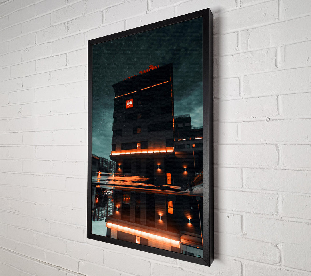  A Canvas Print of Orange Glow Reflection Canvas Art