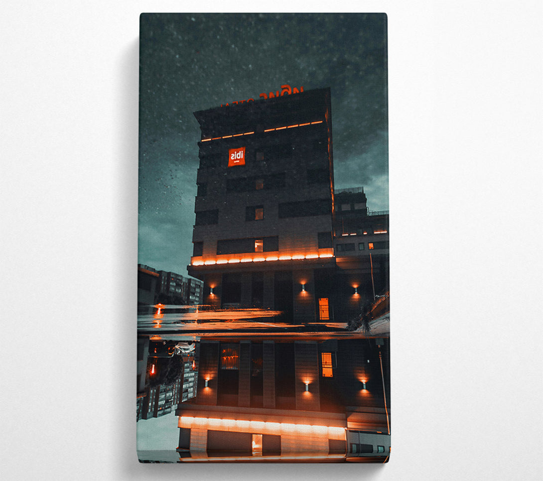  A Canvas Print of Orange Glow Reflection Canvas Art