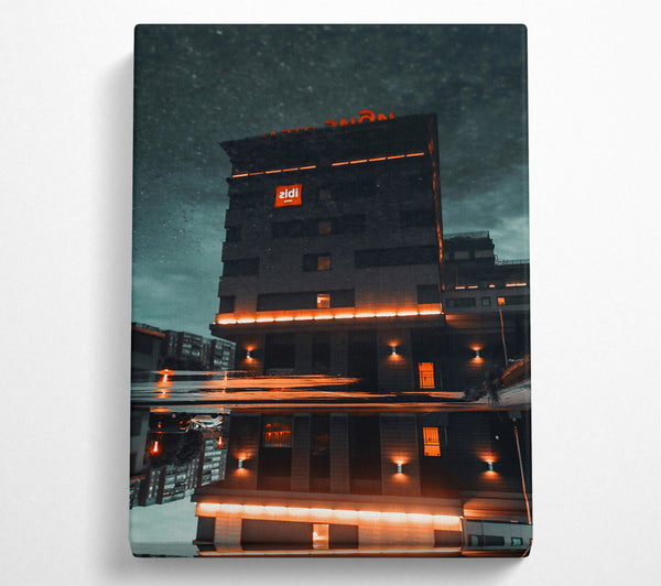  A Canvas Print of Orange Glow Reflection Canvas Art