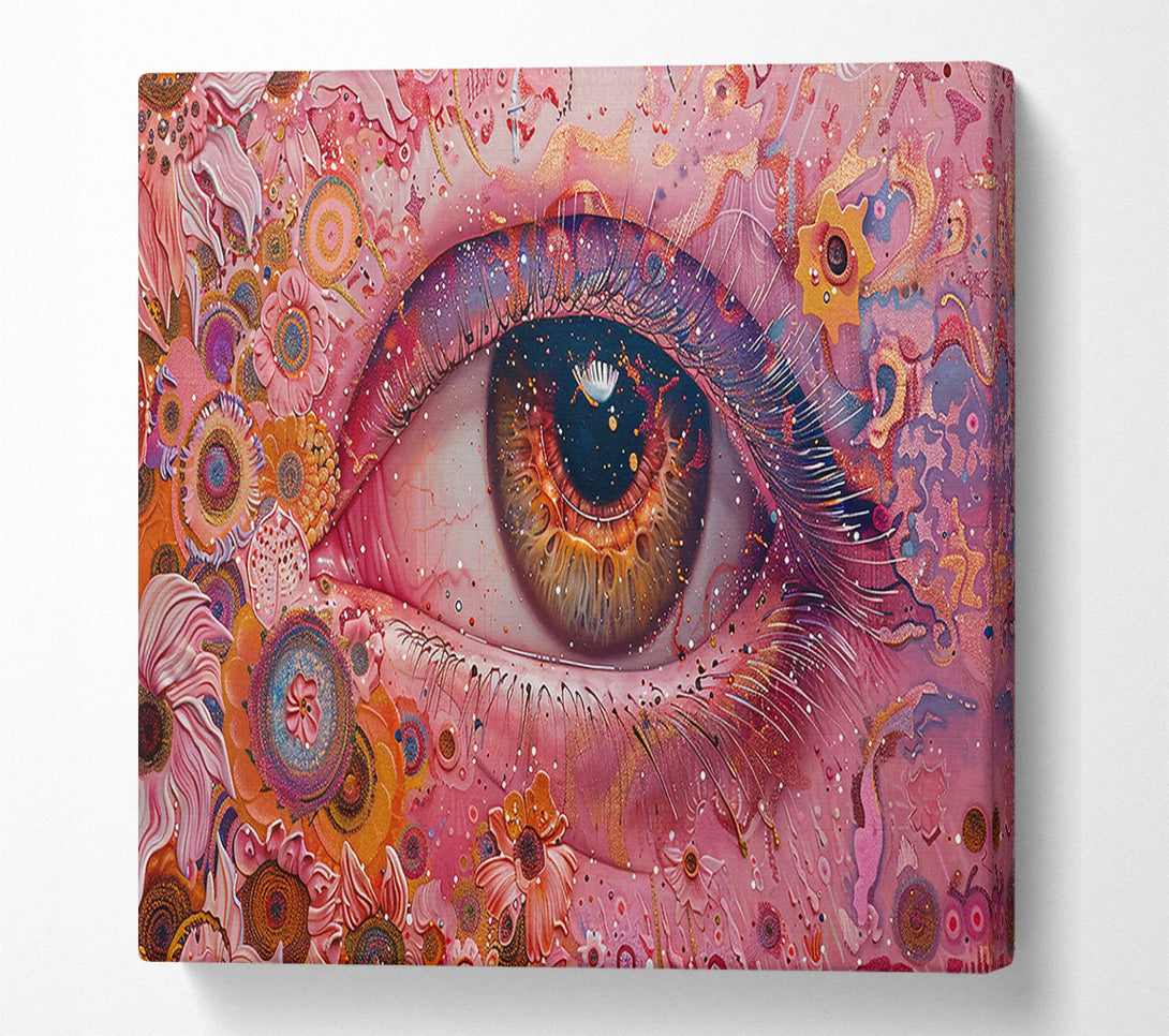  A Canvas Print of Pink Eye Galaxy Canvas Print