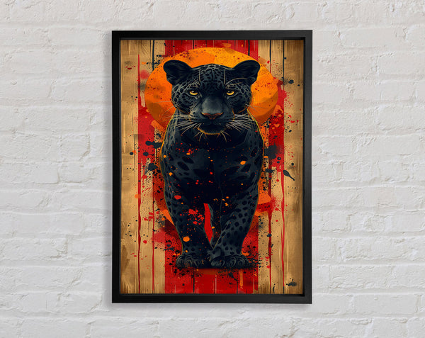 Black Panther Standing Framed Print