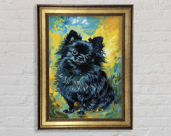 White Pomeranian Framed Print