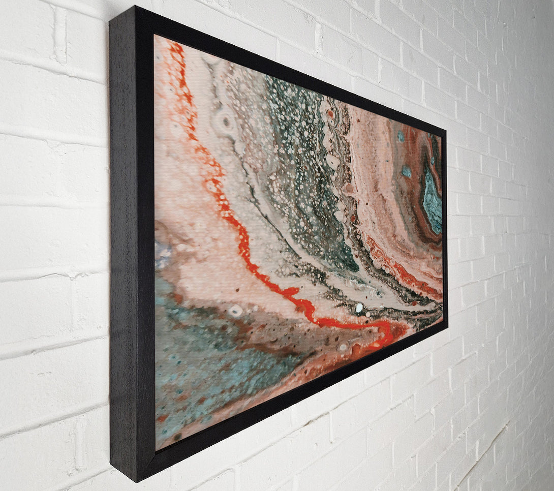 A Canvas Print of Crimson Swirling Abstract Canvas Art