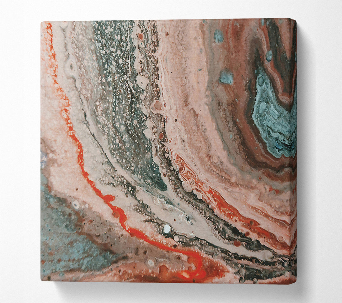  A Canvas Print of Crimson Swirling Abstract Canvas Art