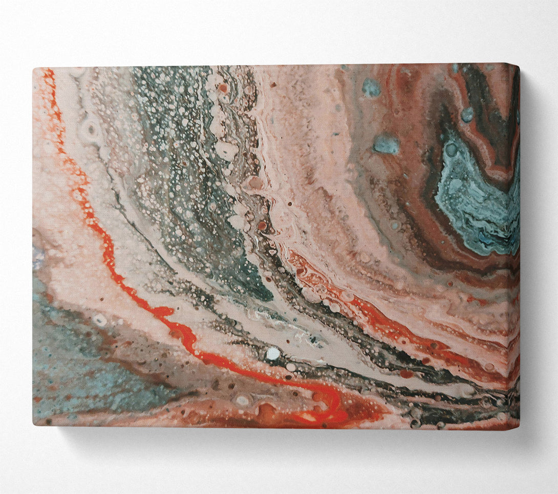  A Canvas Print of Crimson Swirling Abstract Canvas Art