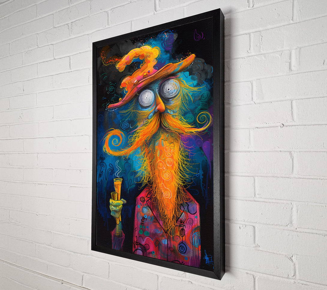  A Canvas Print of Orange Whimsy Man Canvas Wall Art