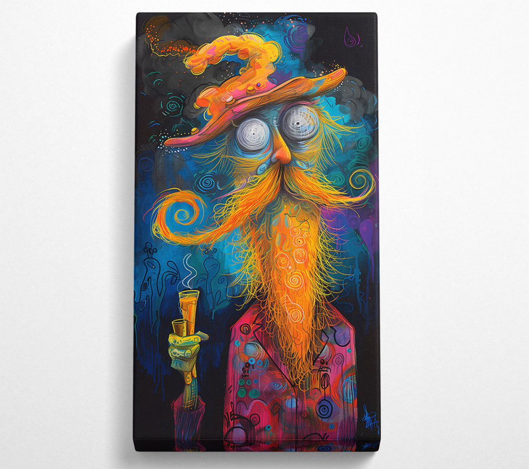  A Canvas Print of Orange Whimsy Man Canvas Wall Art